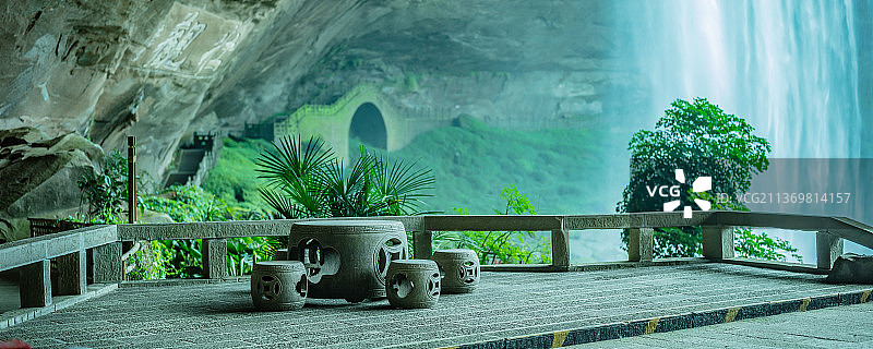 重庆万州大瀑布风景图片素材