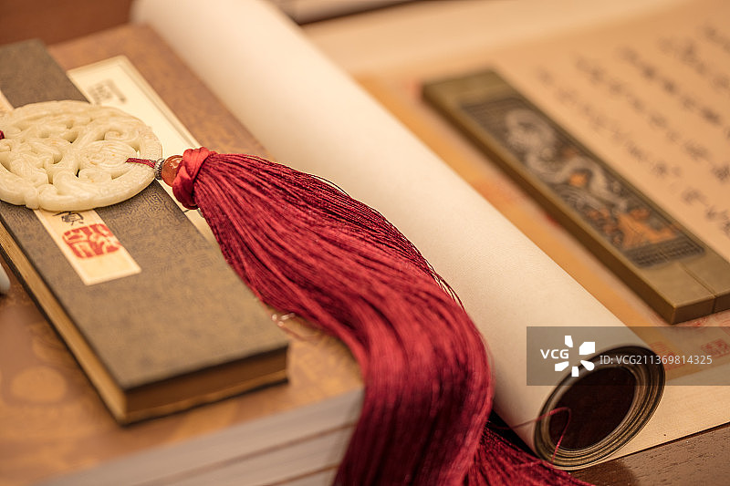 书房摆饰品特写图片素材