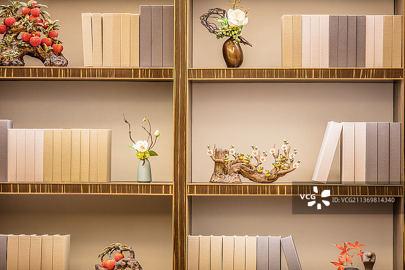 书房内的书架图片素材