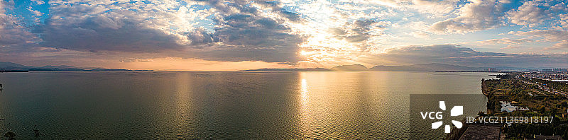 航拍昆明滇池民族园图片素材