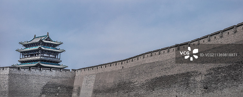 平遥古城城墙建筑图片素材