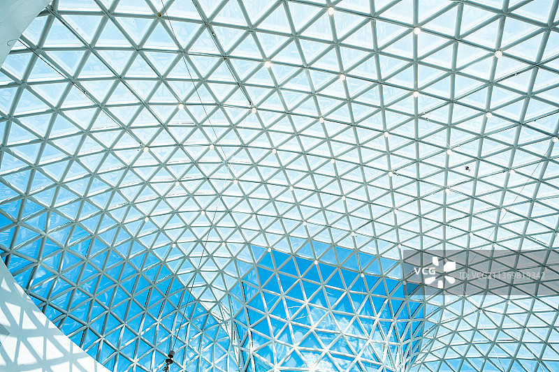 商场蓝色穹顶图片素材