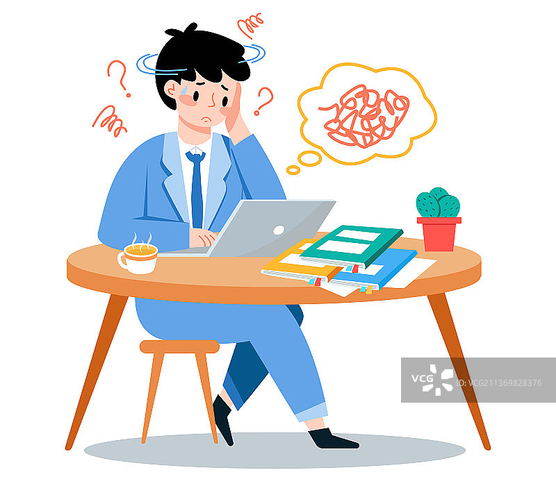 上班族的焦虑 烦燥图片素材