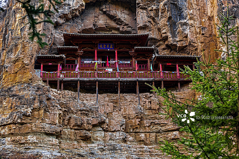 芦芽山悬空寺图片素材