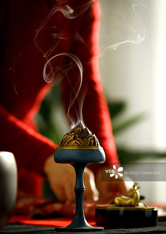 中式禅意香炉图片素材
