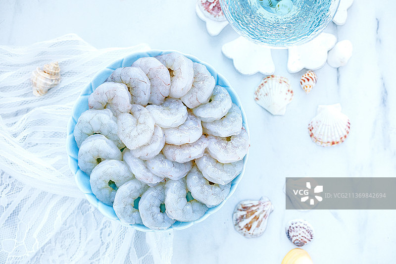 一盘美味大虾仁图片素材