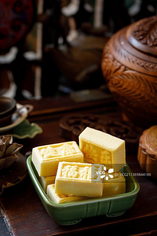 刻字绿豆糕图片素材