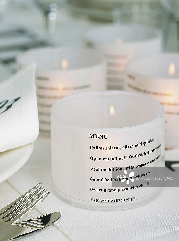 烛台菜单图片素材