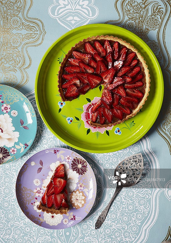 草莓大黄馅饼图片素材