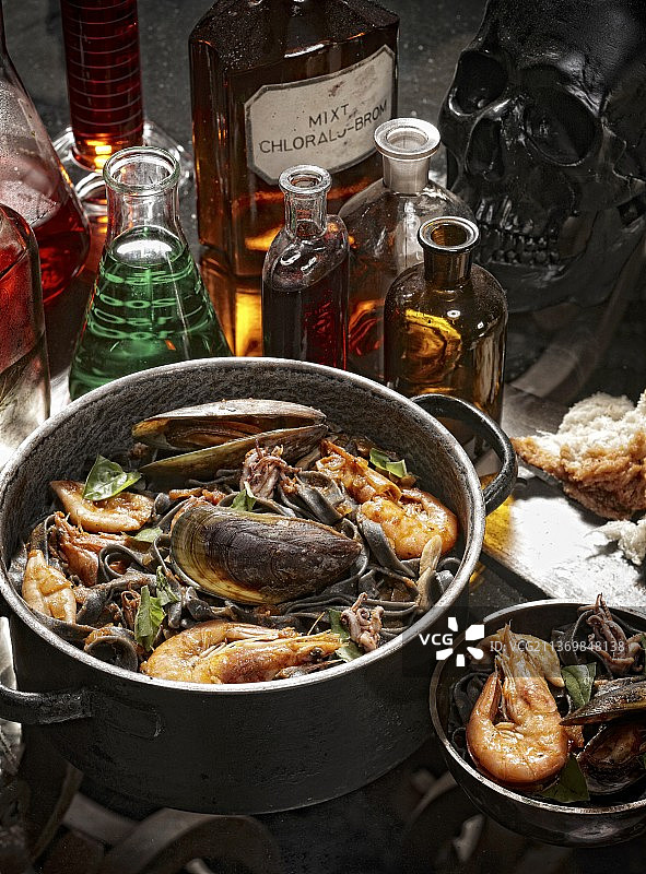 墨鱼面海鲜图片素材