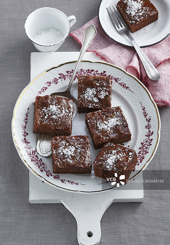 咸焦糖布朗尼图片素材