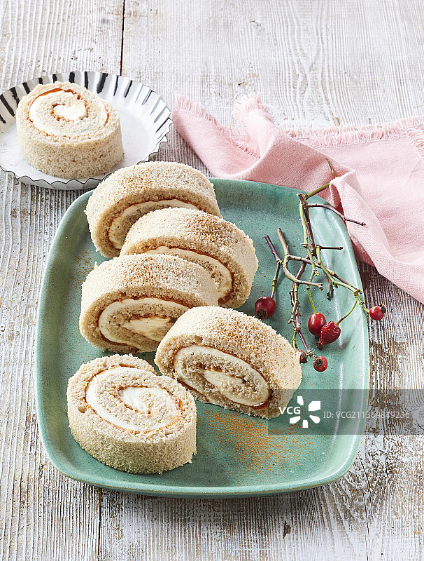 玫瑰果酱饼干卷图片素材