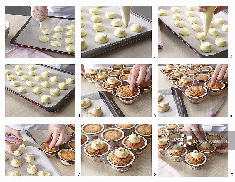 小鸡玛芬蛋糕 - 步骤图图片素材
