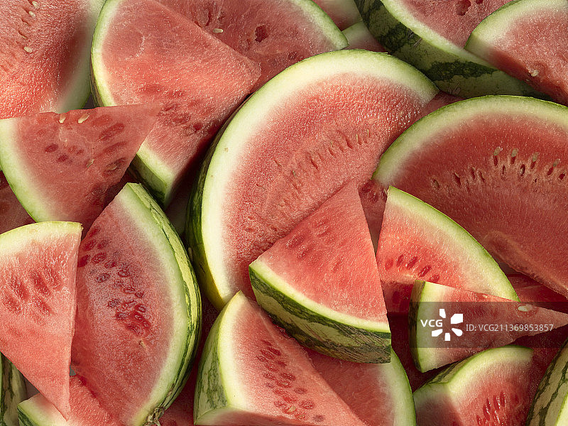 西瓜角和切片图片素材
