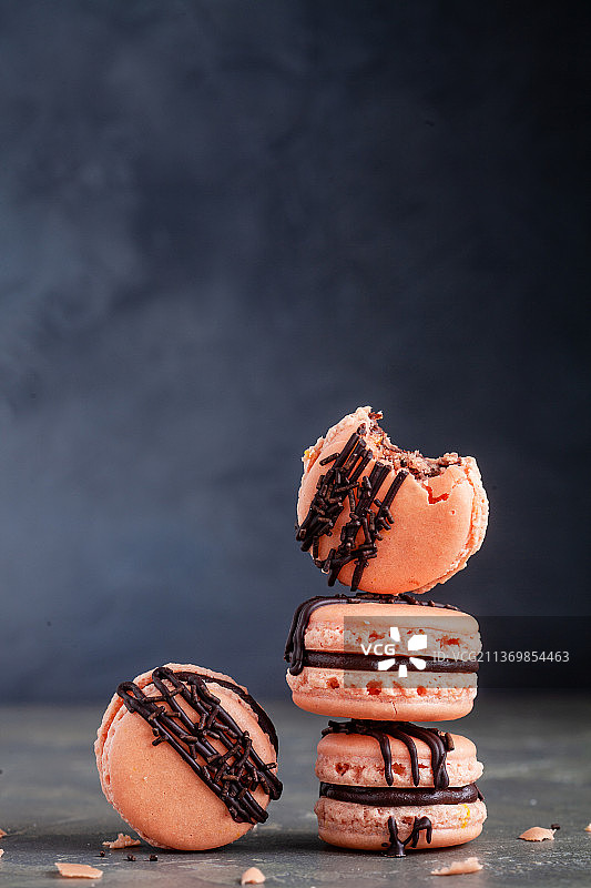 巧克力装饰马卡龙图片素材