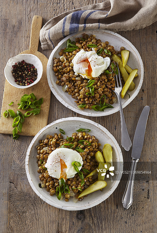 水波蛋酸扁豆图片素材