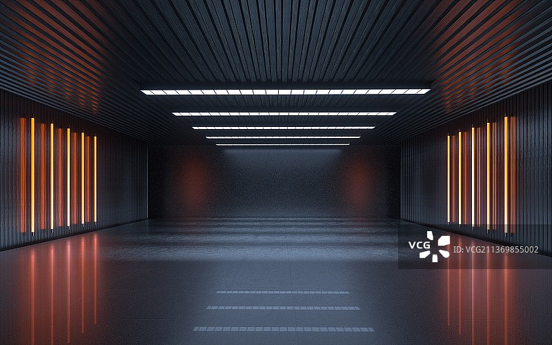 灯光现代室内空间图片素材