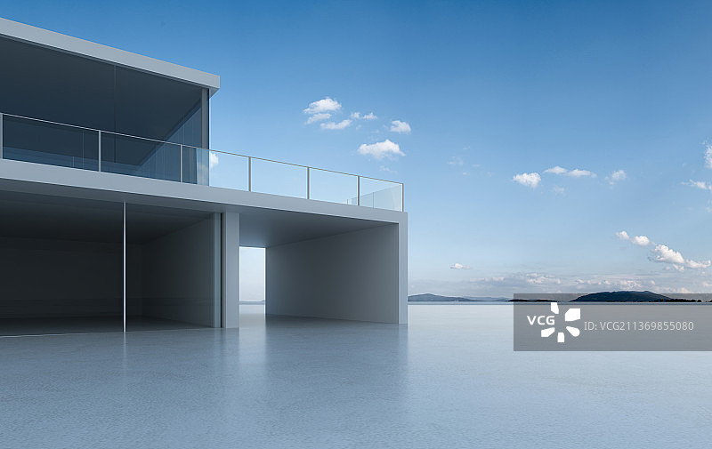 现代抽象的玻璃建筑图片素材