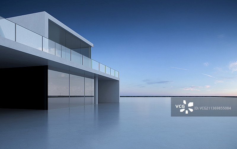 现代抽象的玻璃建筑图片素材