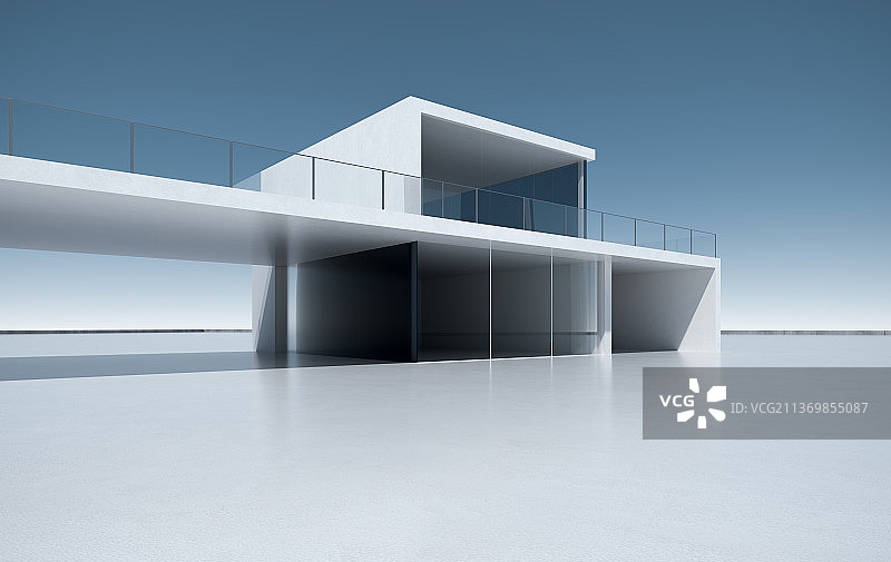 现代抽象的玻璃建筑图片素材