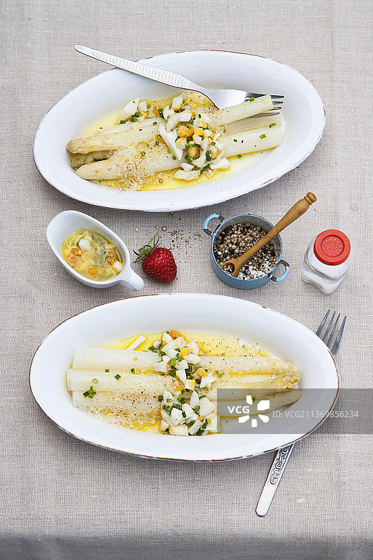 白芦笋配鸡蛋碎图片素材