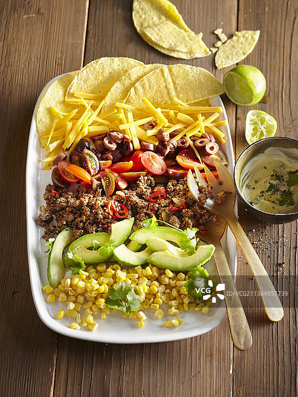 墨西哥玉米卷沙拉图片素材