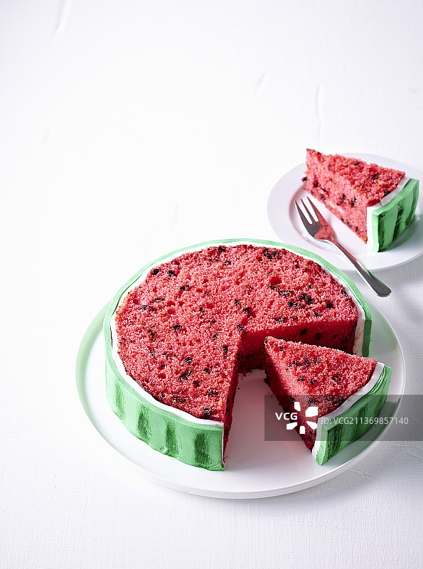 哈密瓜奶油蛋糕图片素材