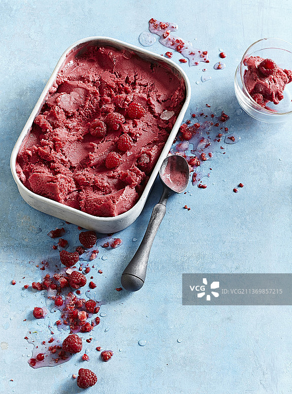 冷冻覆盆子冰糕图片素材