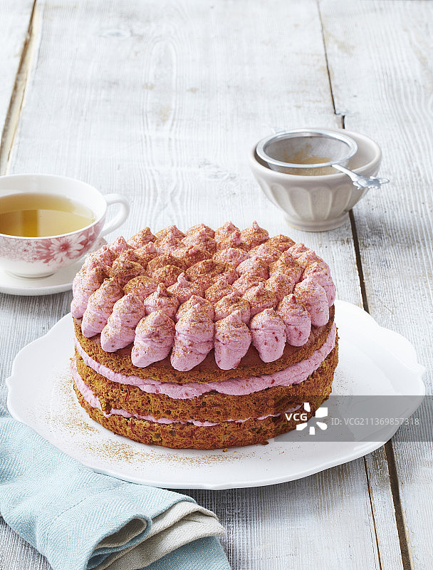 红丝绒甜菜根蛋糕图片素材