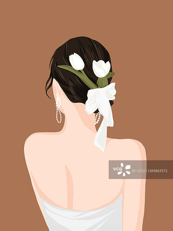 新娘婚礼插画图片素材