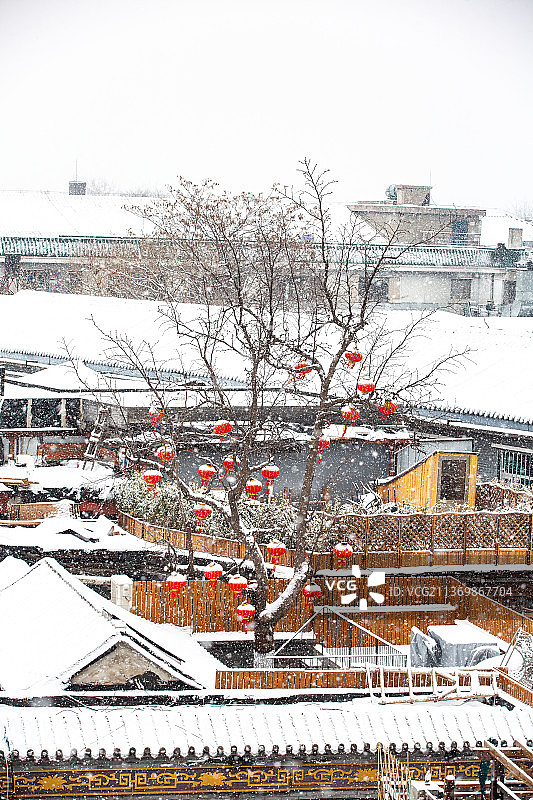 雪中的北京图片素材