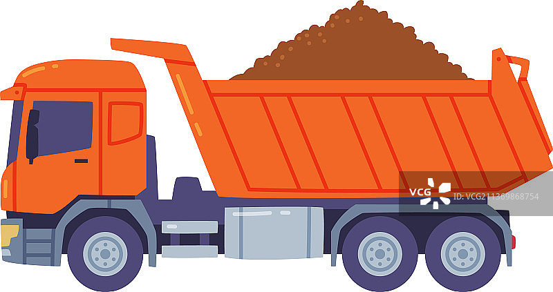 用作货运物流服务的自卸卡车图片素材
