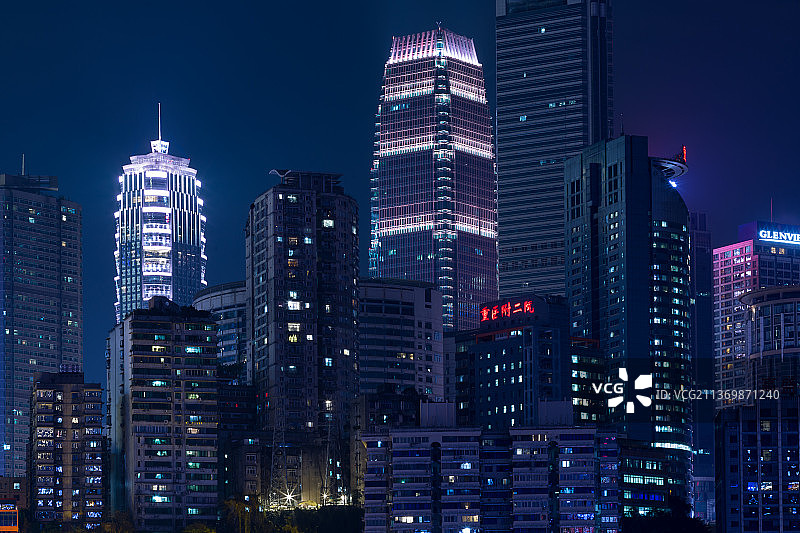重庆，朋克重庆，重庆森林万家灯火图片素材