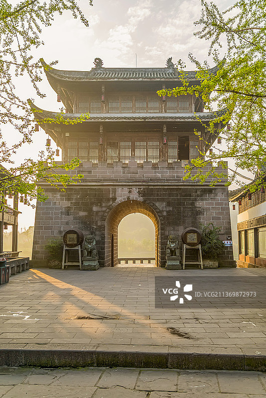 成都黄龙溪古镇码头古建筑遗址图片素材