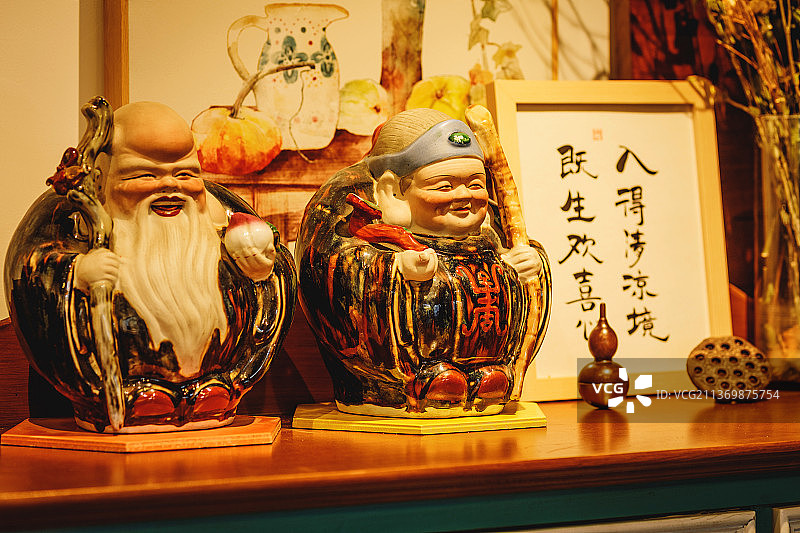 吉祥如意福禄寿摆件图片素材