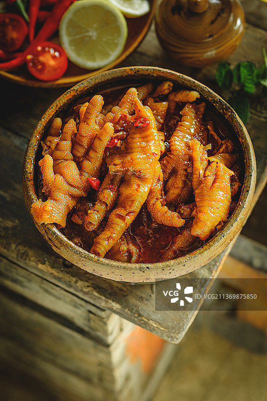 酸辣无骨鸡爪图片素材