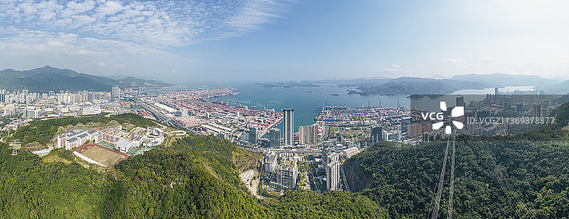 深圳盐田区 深圳盐田港 深圳城市风光 深圳天际线 粤港澳大湾区图片素材
