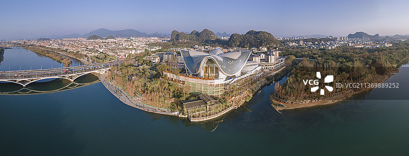 建设中的桂林漓江歌剧院图片素材