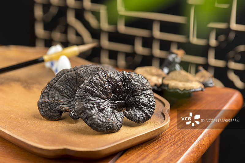 中药灵芝特写图片素材