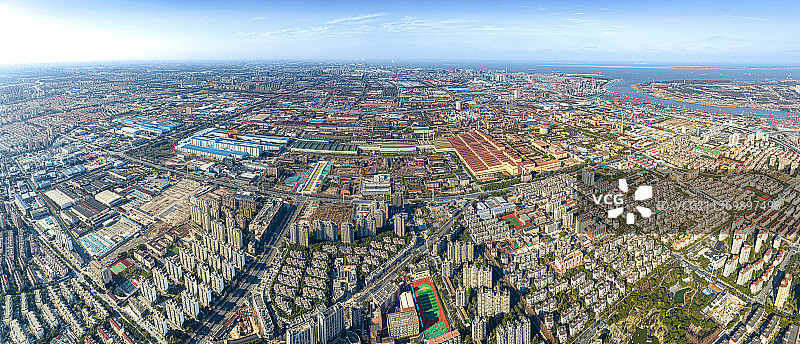 宝武不锈钢老工业基地航拍特写 吴淞创新城转型发展 全景图片素材