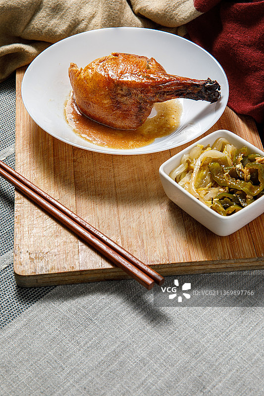 烧鸭腿饭图片素材