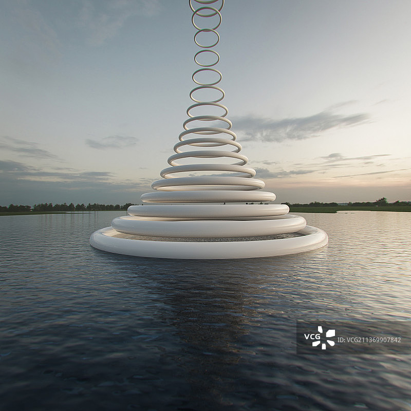 漂浮几何图片素材