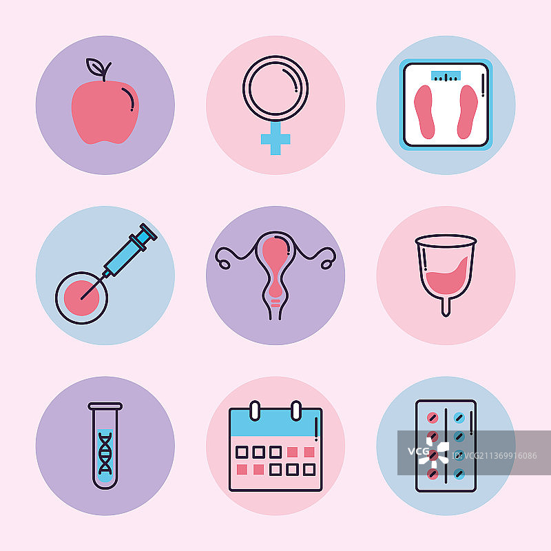 九种女性保健用品图片素材