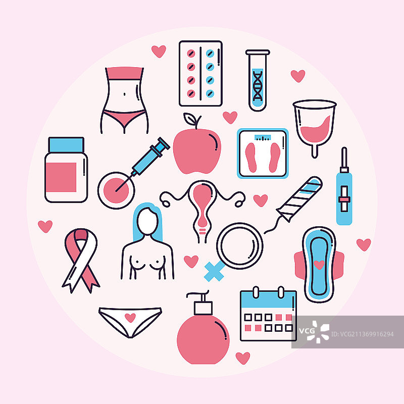 女性健康图标图片素材