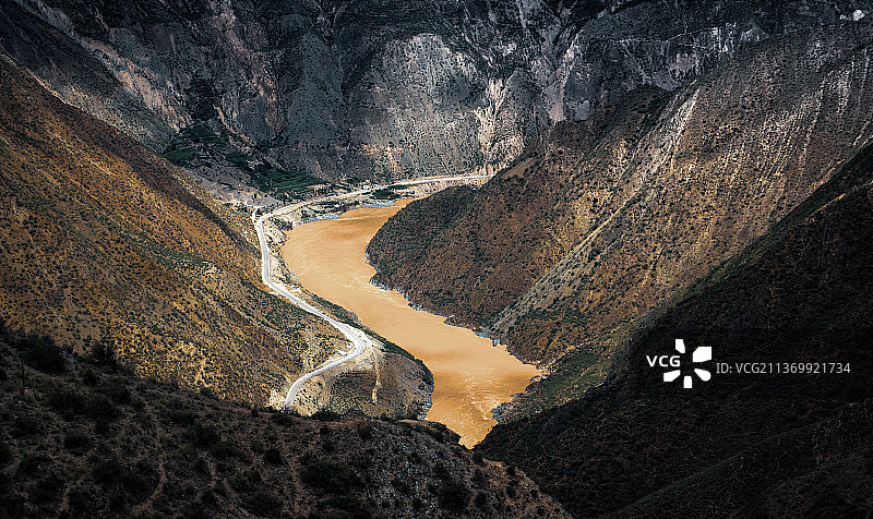 长江第一湾图片素材