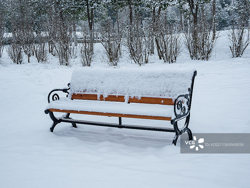 河南郑州荥阳植物园雪景图片素材