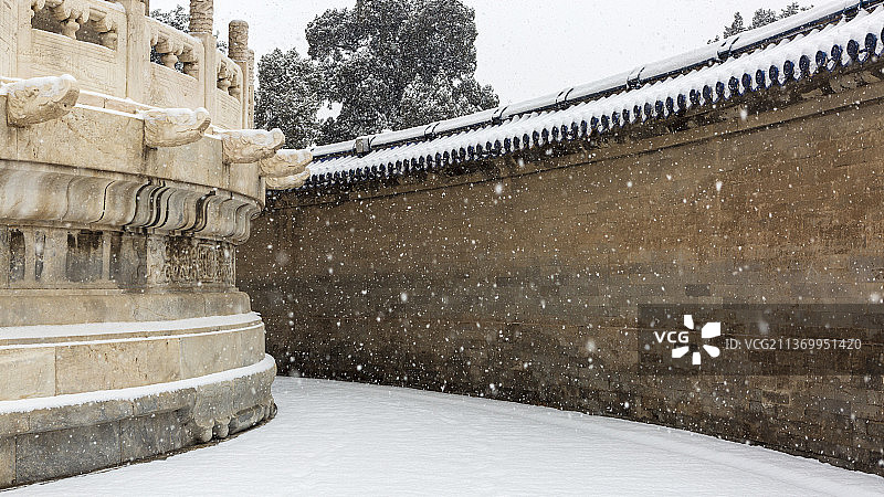 虎年新春的第一场雪（北京天坛公园雪景）图片素材
