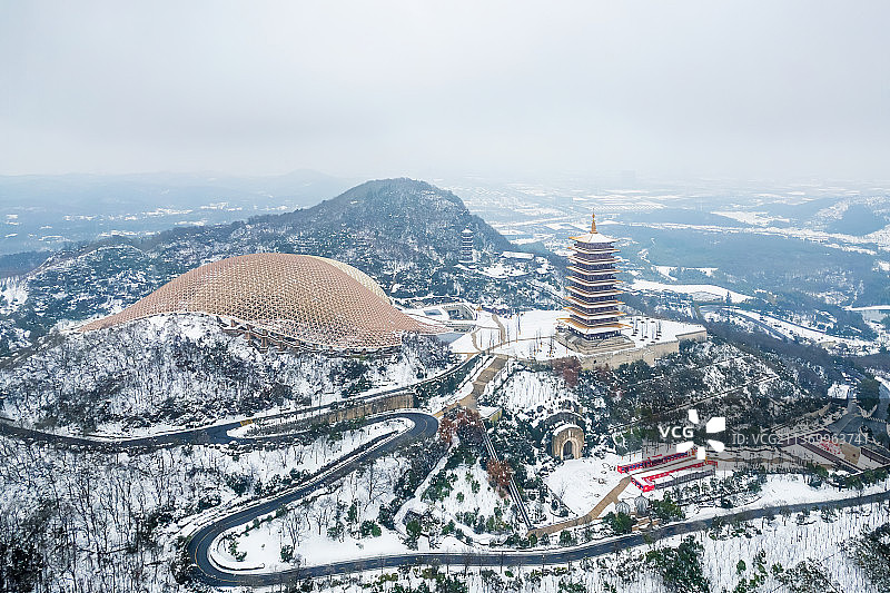 牛首山雪景图片素材