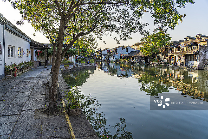 浙江绍兴安昌古镇江南水乡风景区图片素材