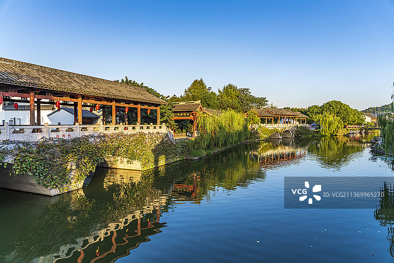 浙江绍兴安昌古镇江南水乡风景区图片素材